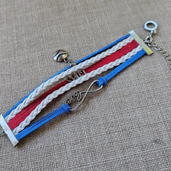 DOLON Infinity Love Cubs Baseball Bracelet Handmade Sports Cheering Charm Team - Picture 3 of 10